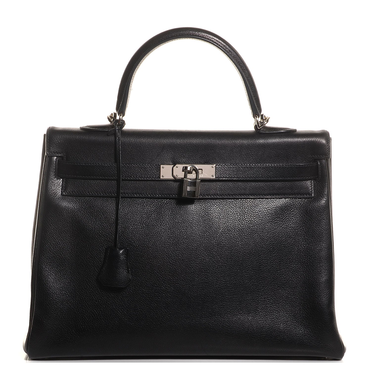 Hermes Evergrain Kelly Retourne 35 Black 1 of 28