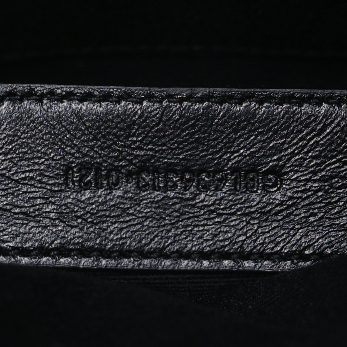 Grain De Poudre Chevron Monogram Large Bill Pouch Black
