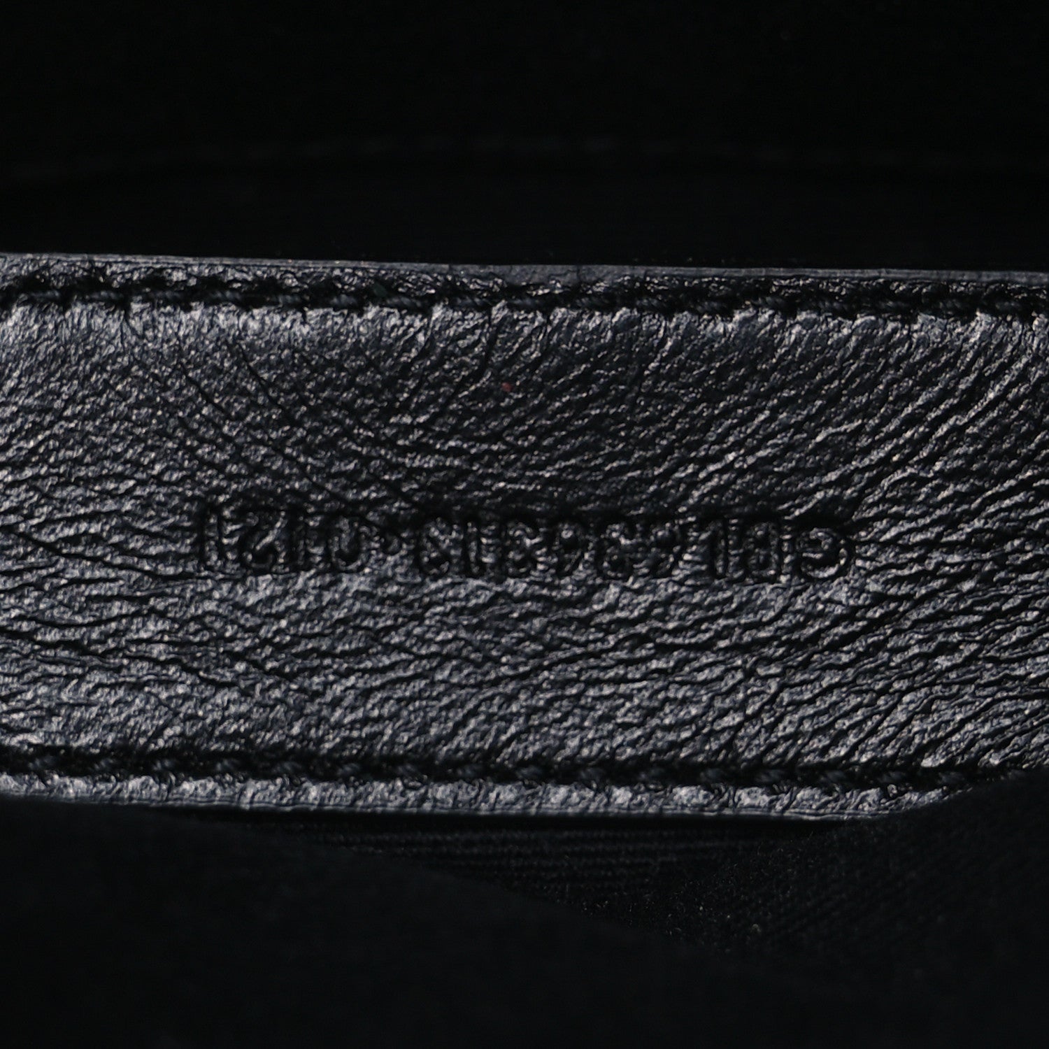 Saint Laurent Grain De Poudre Chevron Monogram Large Bill Pouch Black 7 of 9