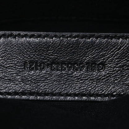 Saint Laurent Grain De Poudre Chevron Monogram Large Bill Pouch Black 7 of 9