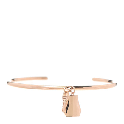 Hermes 18K Rose Gold TPM Kelly Clochette Cuff Bracelet SH 1 of 5