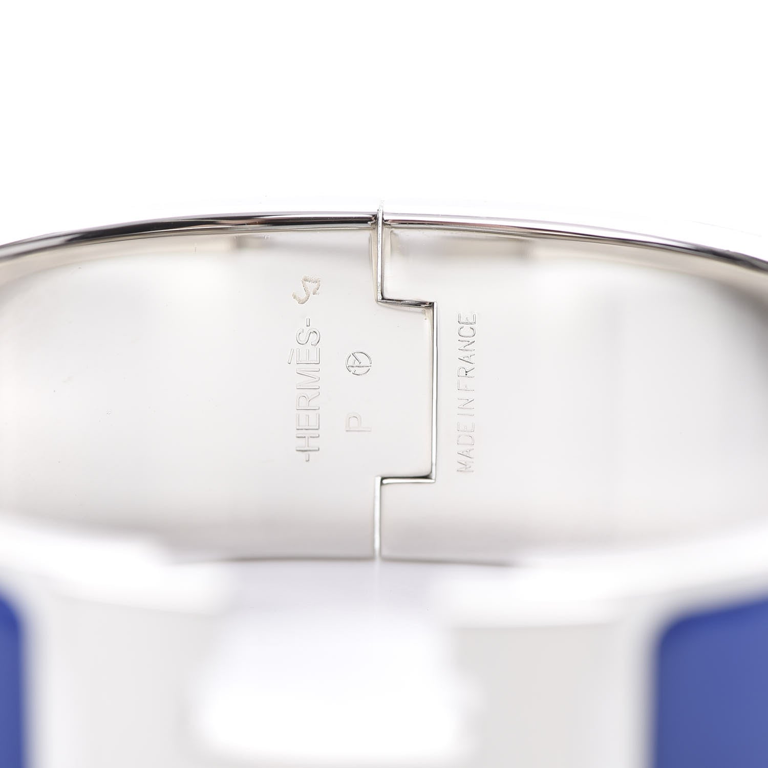 Hermes Enamel Wide Clic Clac H Bracelet PM Bleu Electrique 4 of 5
