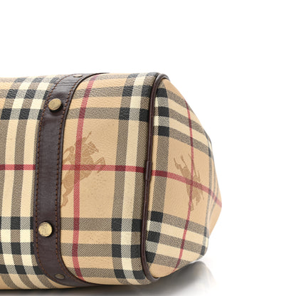 Burberry Haymarket Check Studded Bowler Brown 5 of 14