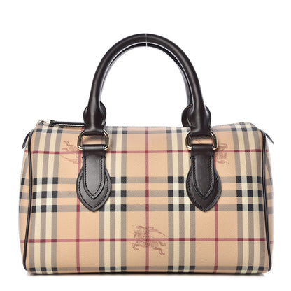 Burberry Haymarket Check Small Chester Bowling Bag Chocolate 1 of 9