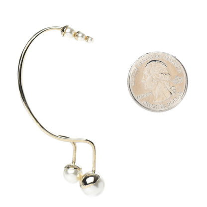 Christian Dior Pearl Earring Jewel Gold 2 of 3
