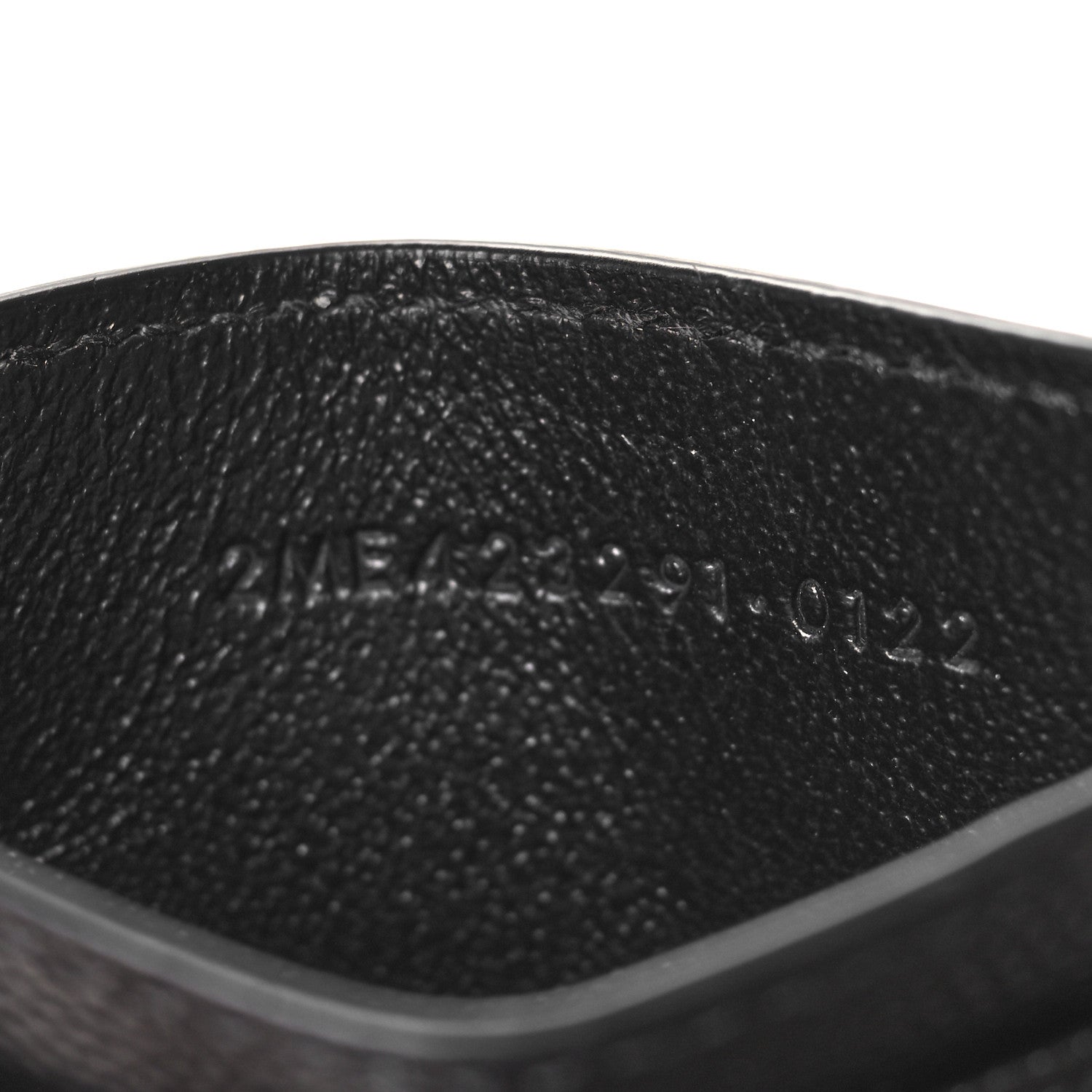 Saint Laurent Grain De Poudre Matelasse Chevron Monogram Credit Card Case Black 7 of 9