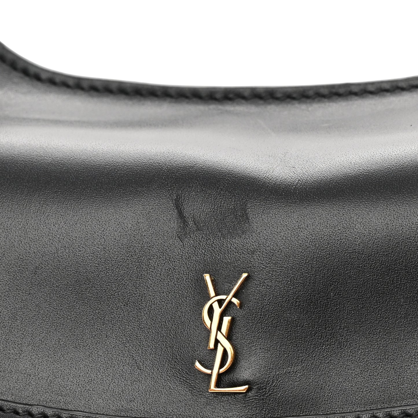 Smooth Calfskin Small Charlie Shoulder Bag Black