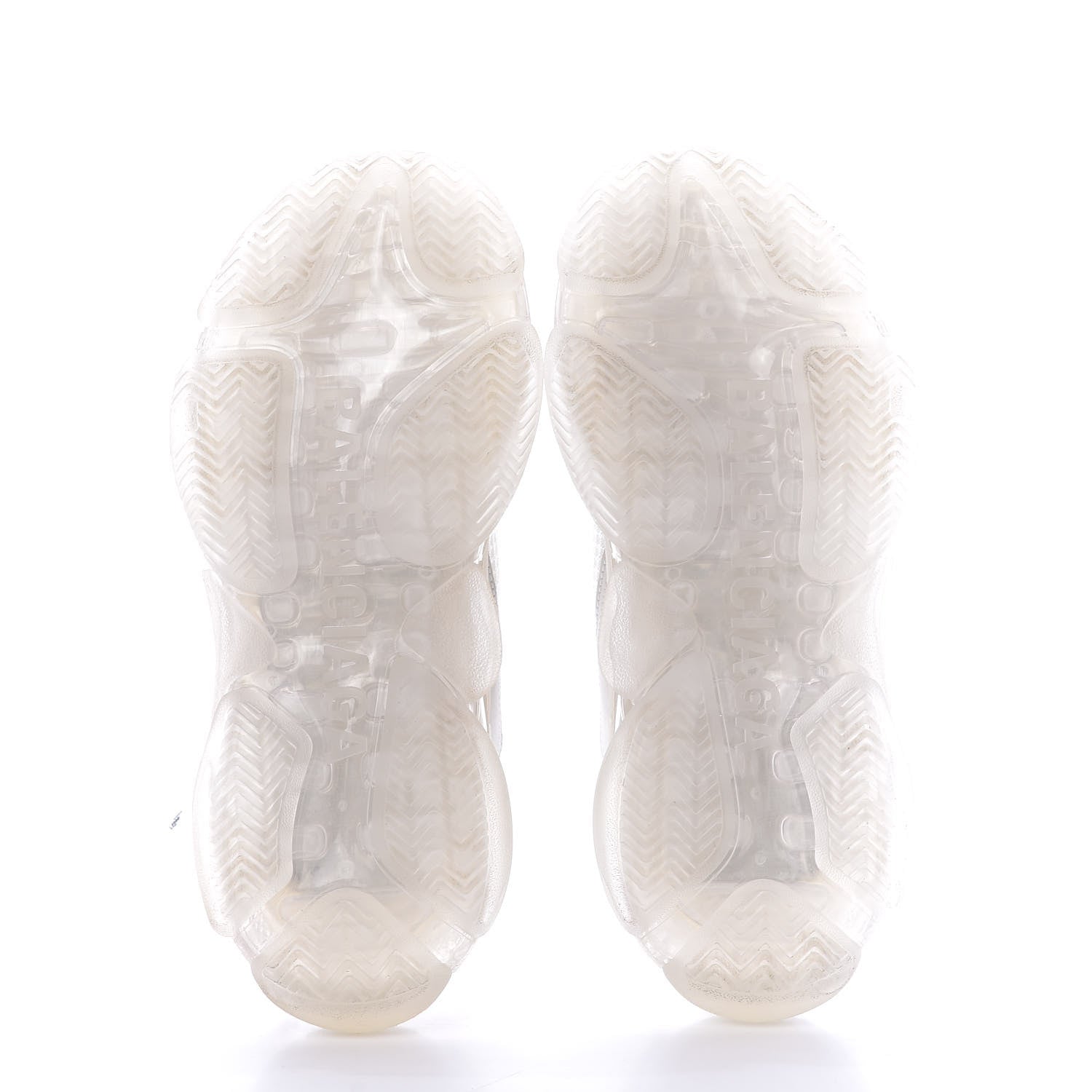 Balenciaga Fabric Mesh Clear Sole Womens Triple S Sneakers 39 White 7 of 9