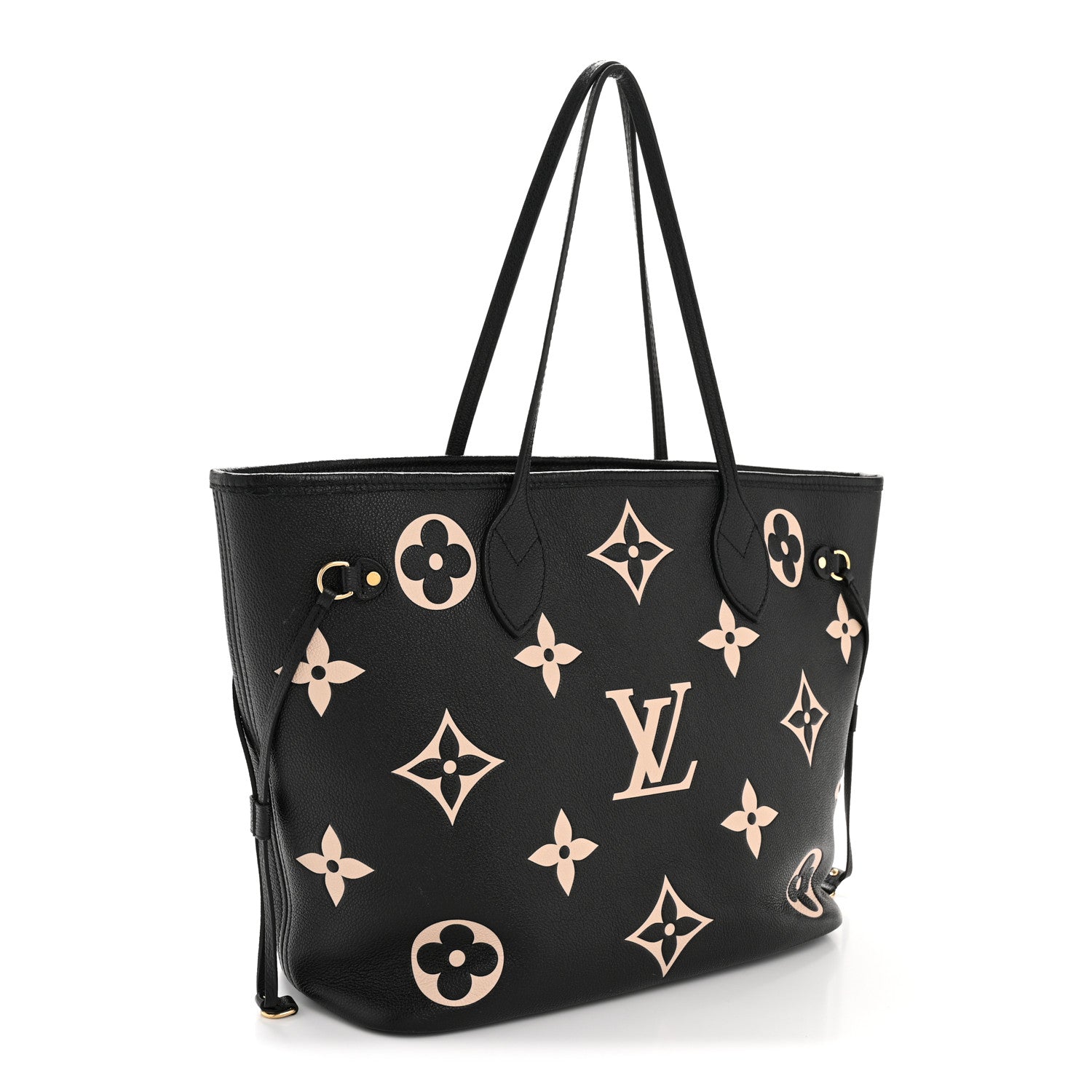 Louis Vuitton Empreinte Monogram Giant Neverfull MM Black Beige 10 of 40
