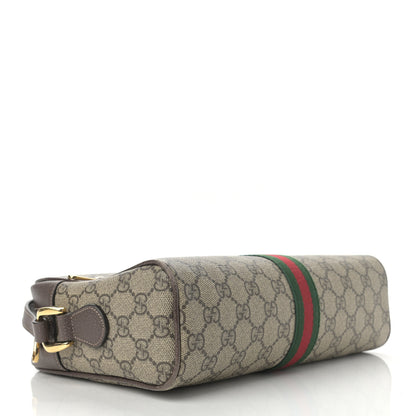 Gucci GG Supreme Monogram Web Small Ophidia Shoulder Bag Brown 4 of 14
