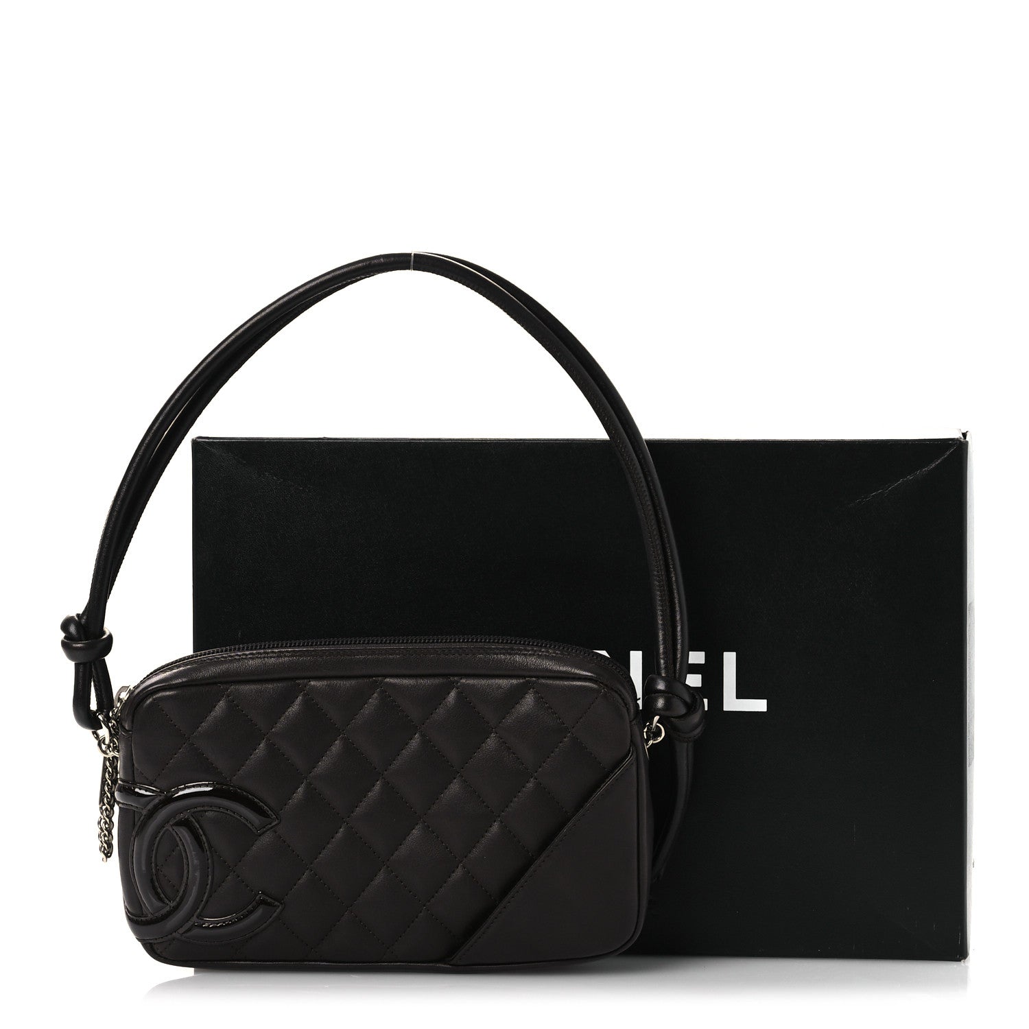 Chanel Calfskin Quilted Cambon Pochette Brown 11 of 12