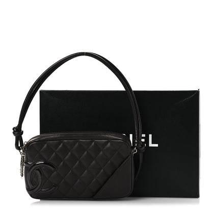 Chanel Calfskin Quilted Cambon Pochette Brown 11 of 12