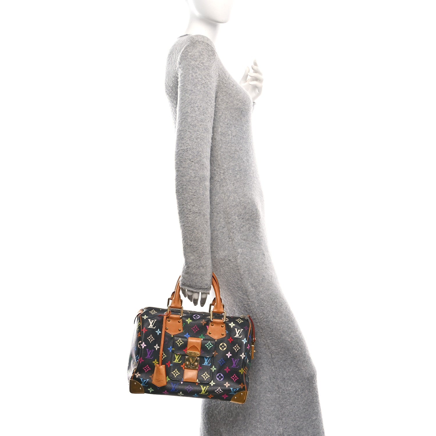 Louis Vuitton Monogram Multicolor Speedy 30 Black 2 of 9