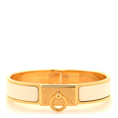 Hermes Enamel Clic Anneau Bracelet GM Craie 1 of 4