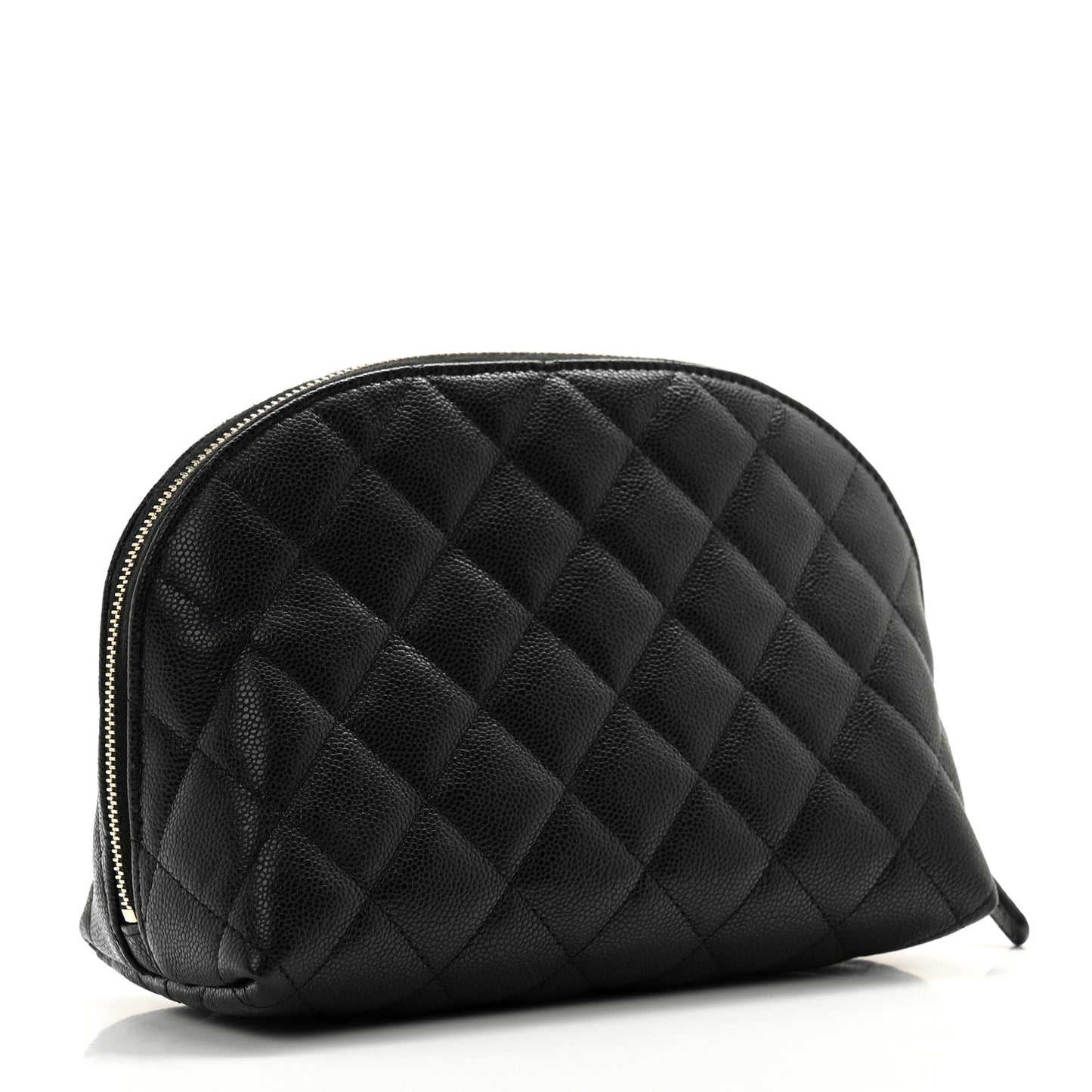 Caviar Quilted Cosmetic Case Black