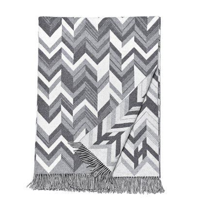 Hermes Wool Cashmere Camo Chevrons Blanket 1 of 4