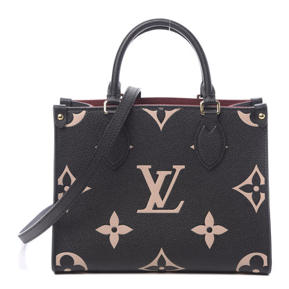 Louis Vuitton Empreinte Monogram Giant Onthego PM Black Beige 1 of 9