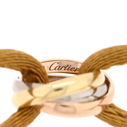 Cartier 18K Pink Yellow White Gold Trinity Adjustable Cord Bracelet Gold 3 of 4