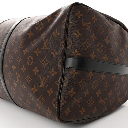 Louis Vuitton Monogram Macassar Keepall Bandouliere 55 8 of 8