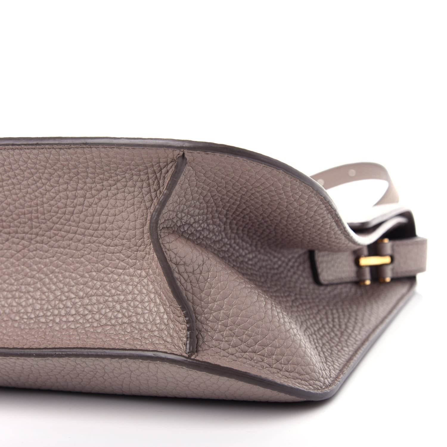 Tom Ford Grained Calfskin Large T Clasp Tara Crossbody Bag Silk Taupe 9 of 10
