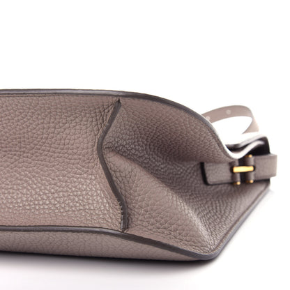 Tom Ford Grained Calfskin Large T Clasp Tara Crossbody Bag Silk Taupe 9 of 10