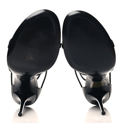 Saint Laurent Calfskin Cassandra 100 Sandals 39 Black 6 of 10