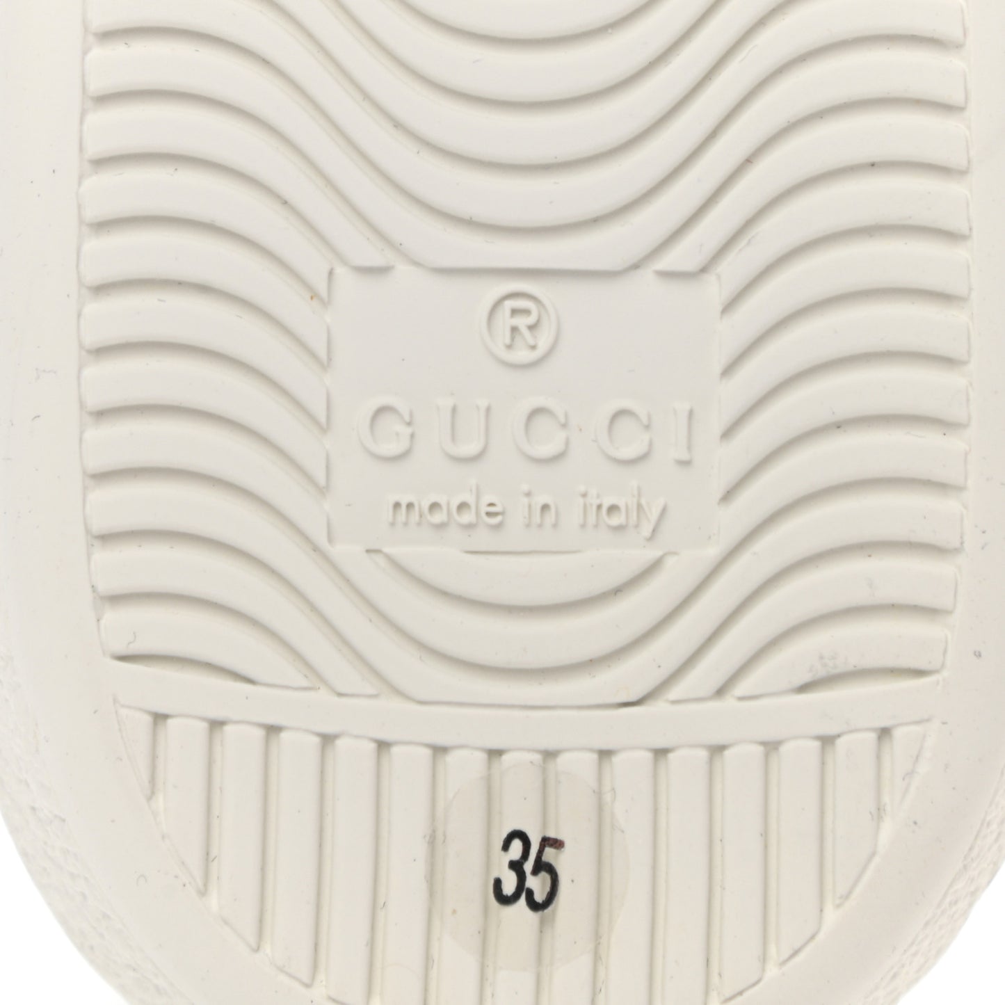 Calfskin Ayers Bee Embroidered Womens Ace Sneakers 35 White Green
