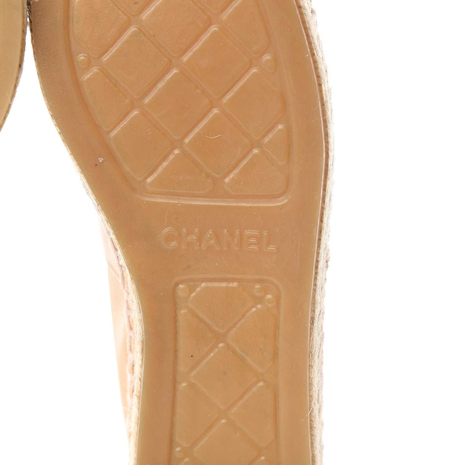 Chanel Lambskin CC Espadrilles 39 Beige Black 7 of 11