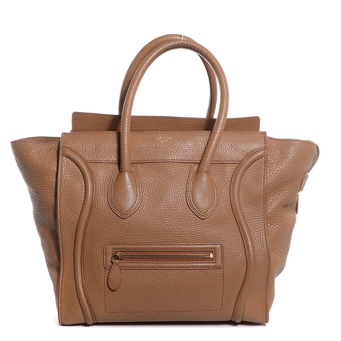 Pebbled Calfskin Mini Luggage Camel
