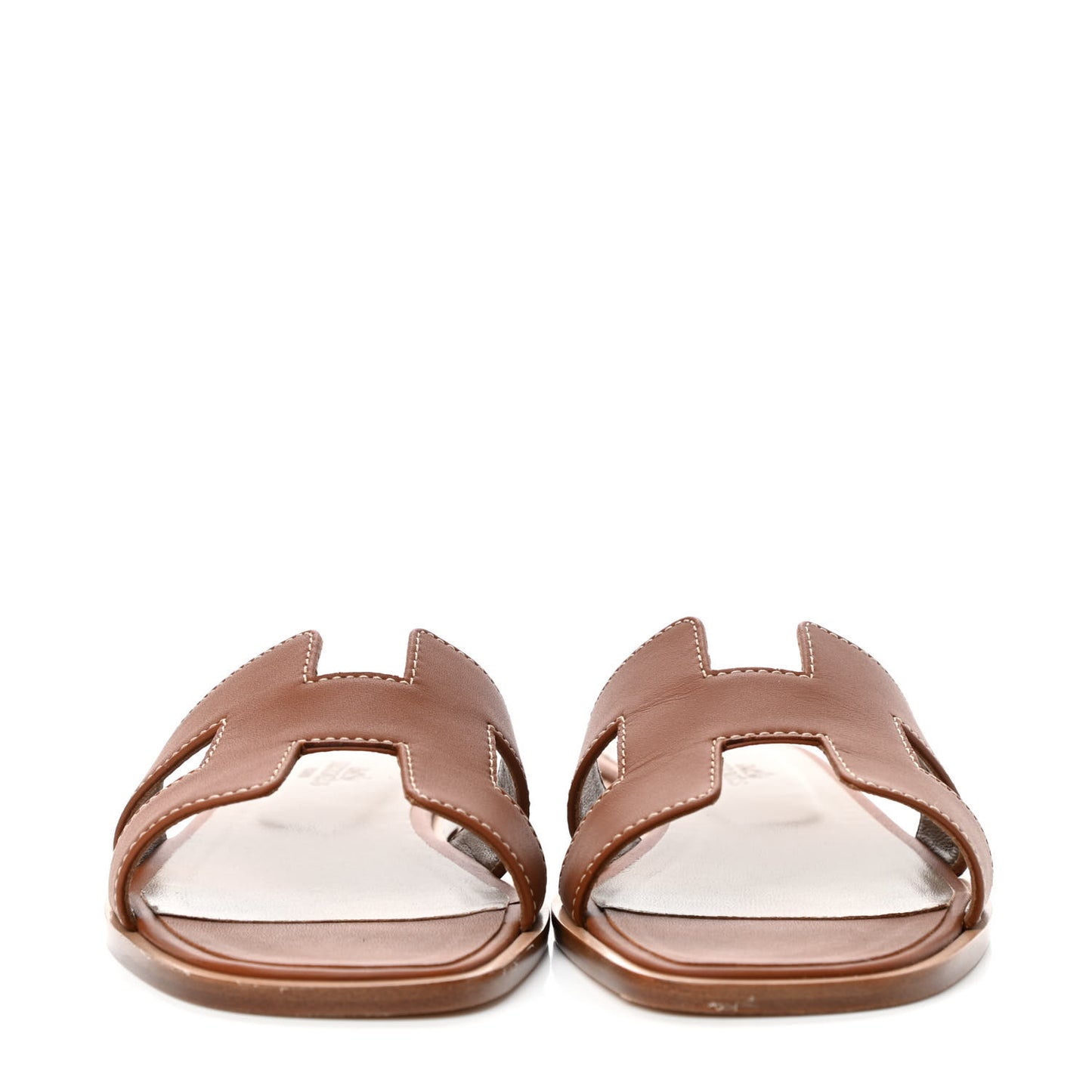Box Calfskin Oran Sandals 35.5 Gold