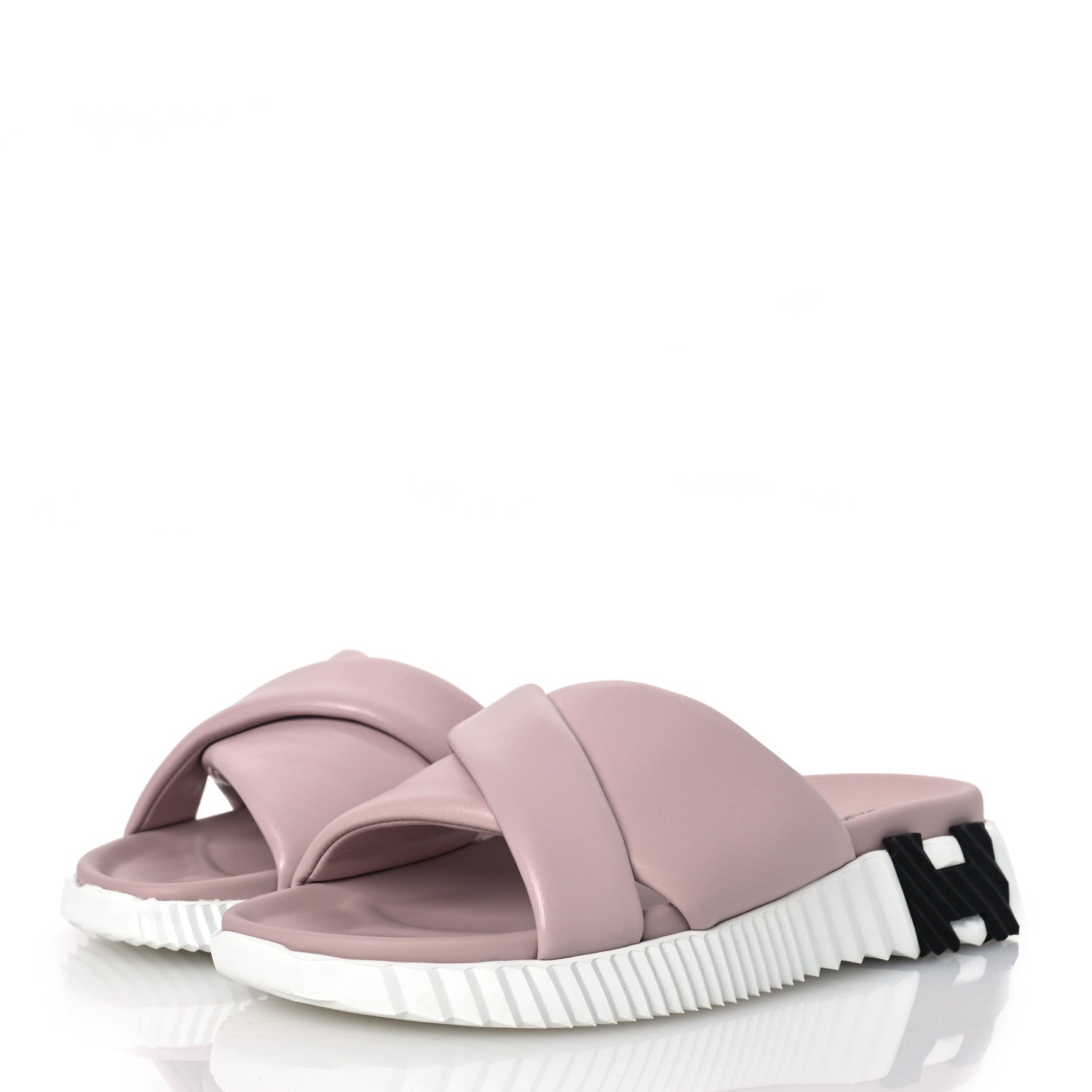 Hermes Nappa Womens Infra Sandals 37 Rose Porcelaine 4 of 11