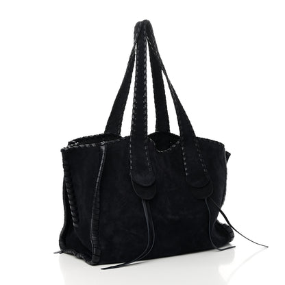 Chloe Suede Calfskin Large Mony Tote Midnight 3 of 9