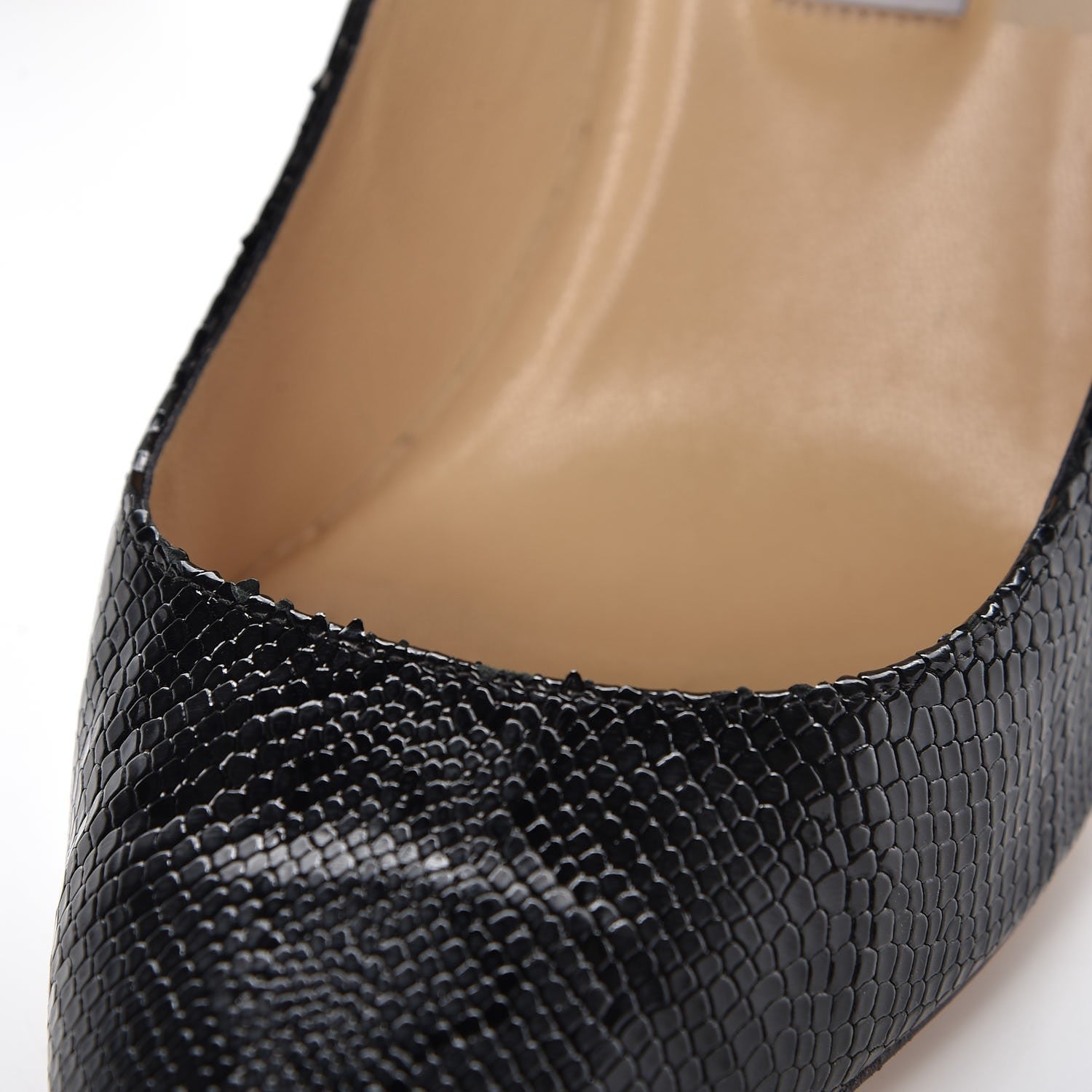 Jimmy Choo Snakeskin Pointed Toe Pumps 40 Black 15 of 18
