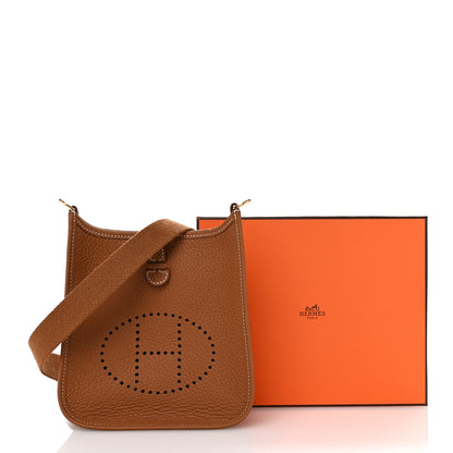 Hermes Taurillon Clemence Evelyne TPM Gold 11 of 11