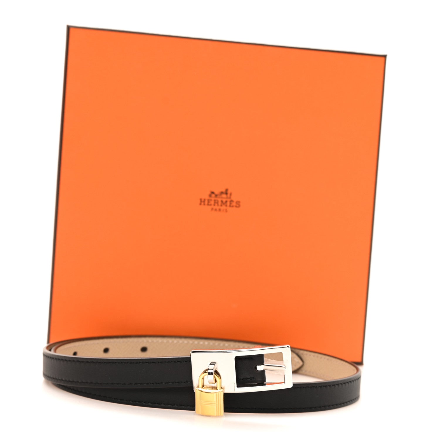 Hermes Swift Epsom 13mm Lucky 15 Belt 70 28 Black Trench 1848527