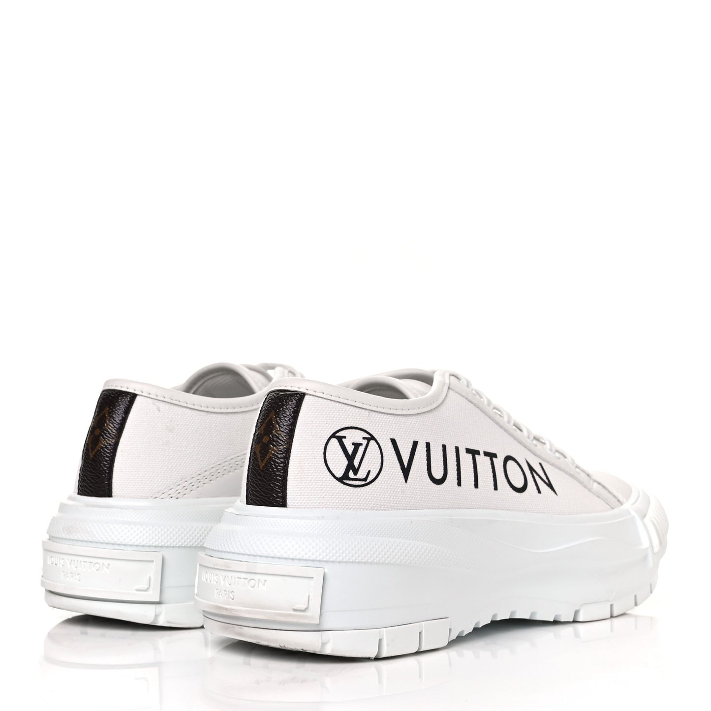 Canvas LV Squad Sneakers 37.5 White