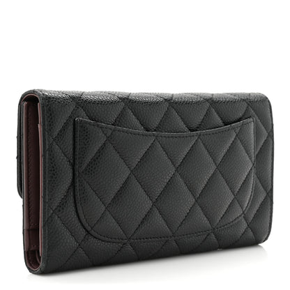Chanel Caviar Quilted Large Flap Wallet Black 3 of 17