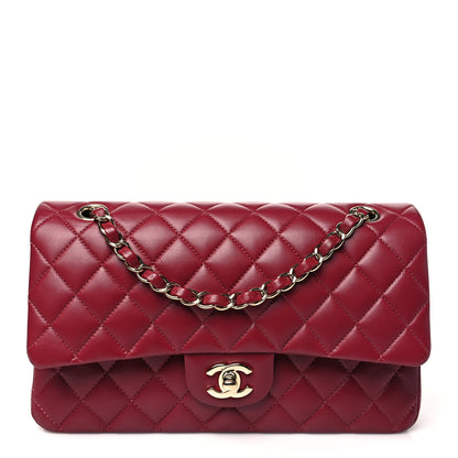 Chanel Lambskin Quilted Medium Double Flap Burgundy 1 of 11
