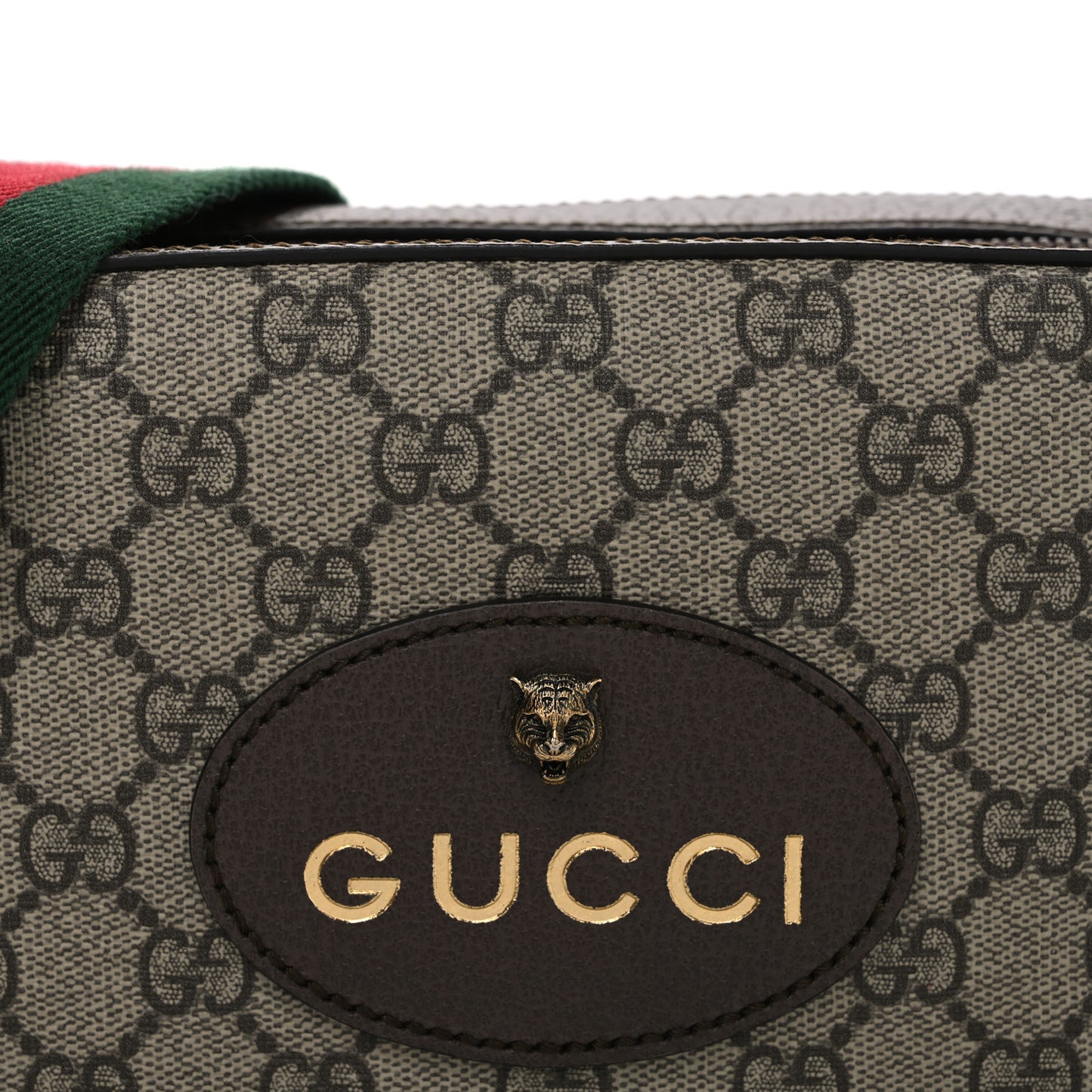 GG Supreme Monogram Web Neo Vintage Shoulder Bag Beige New Acero Crop