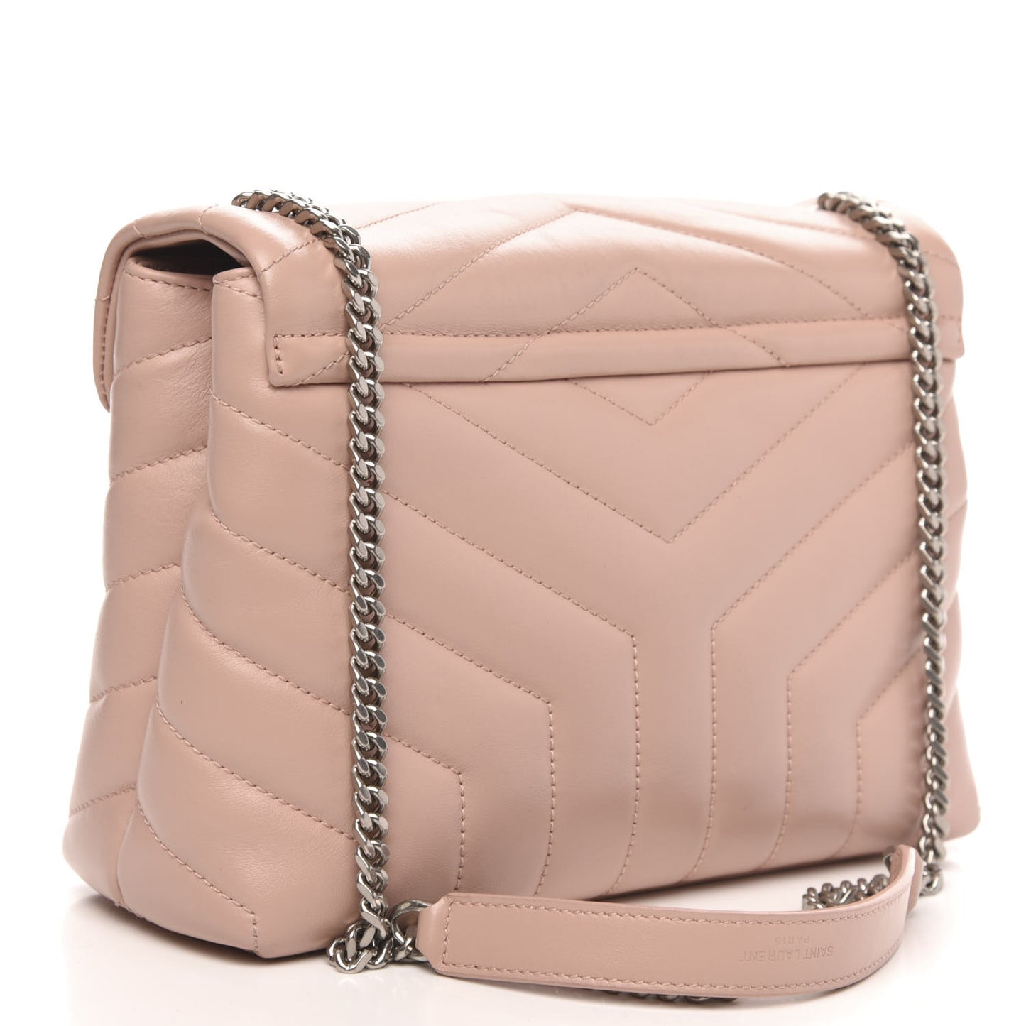 Calfskin Y Quilted Monogram Small Loulou Chain Satchel Rose Antic