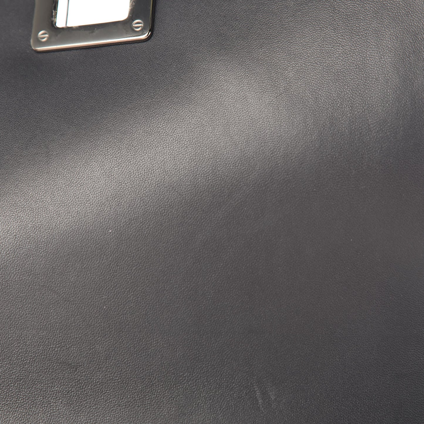 Metallic Patent Micro-Cannage Medium Diorama Flap Bag Graphite