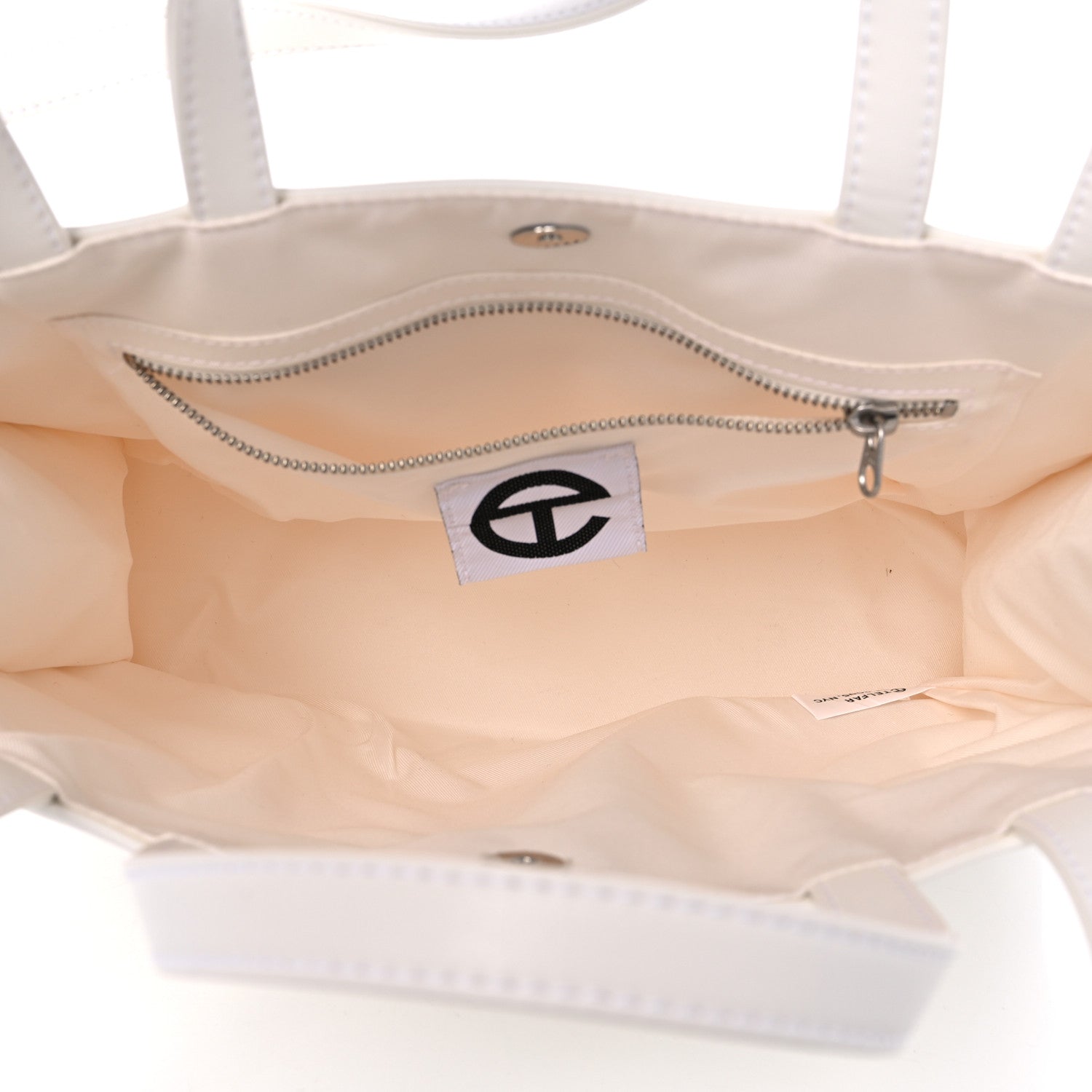 Telfar Vegan Leather Medium Shopping Bag White 5 of 10