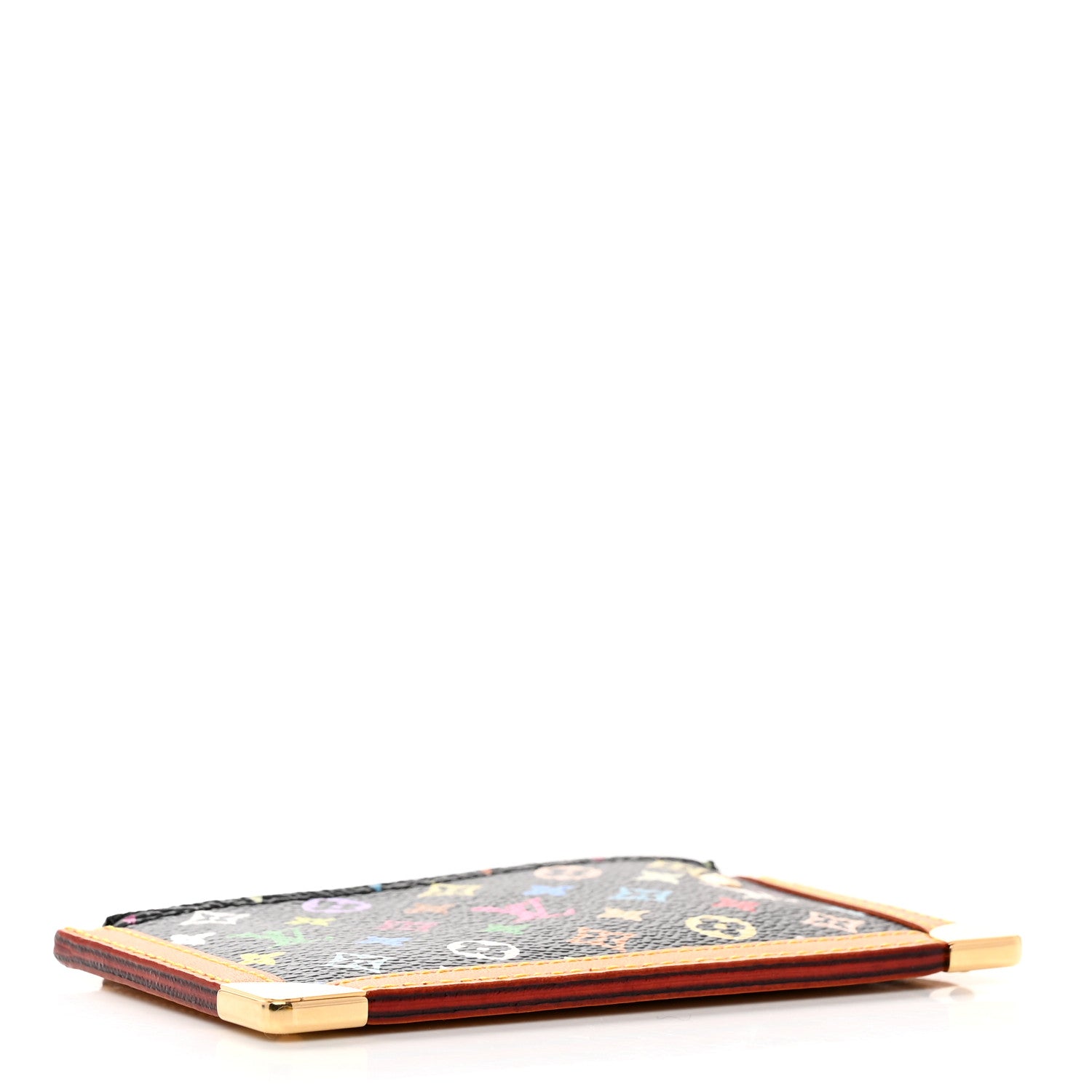 Louis Vuitton Monogram Multicolor Key Pouch Black 4 of 6