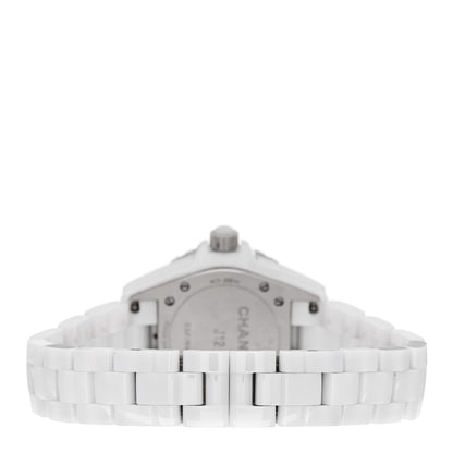 Chanel Stainless Steel Ceramic 33mm J12 Quartz Watch White 3 of 4