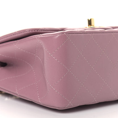 Chanel Lambskin Quilted Mini Square Flap Light Purple 8 of 12