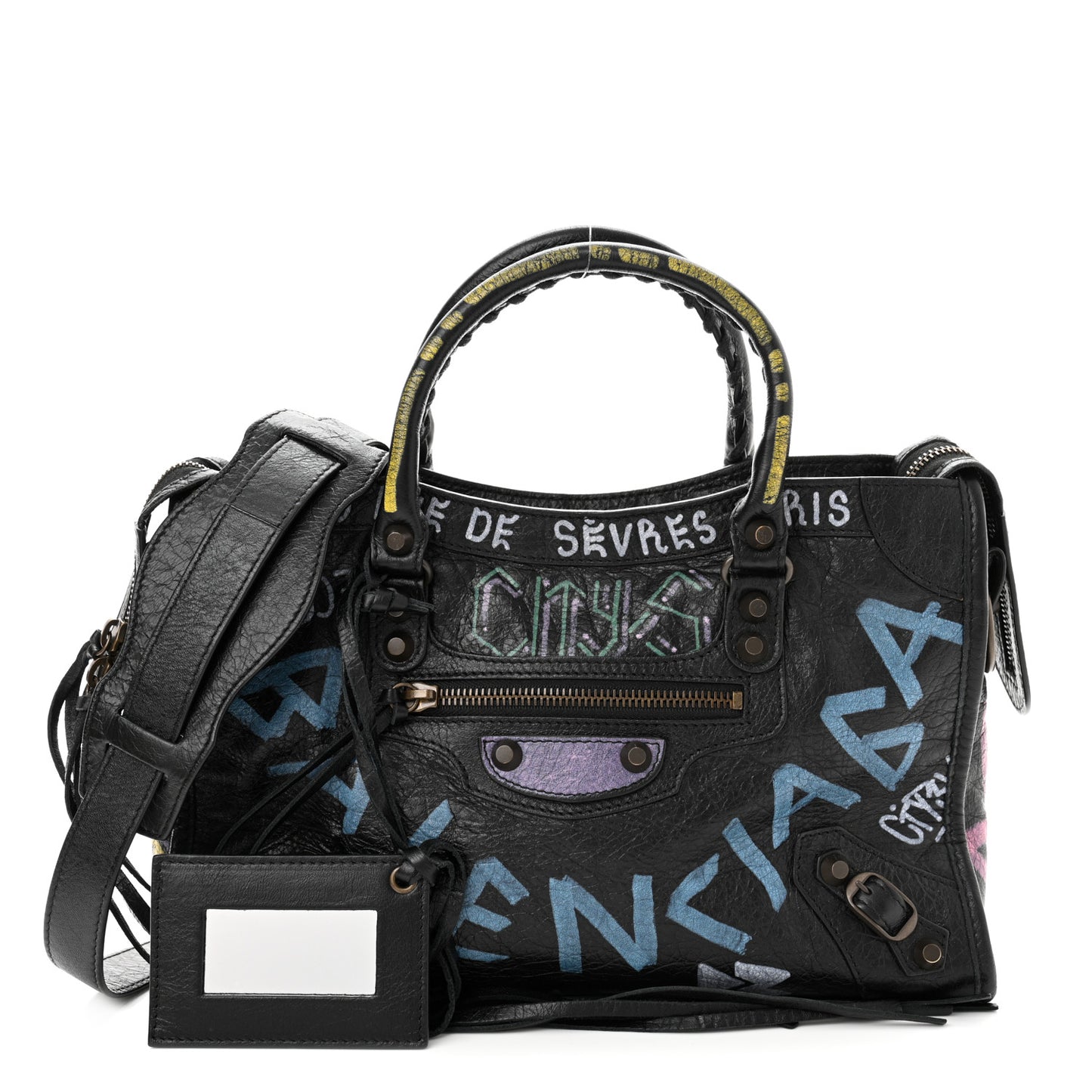 Agneau Graffiti All Over Classic Hardware S City Black Multicolor