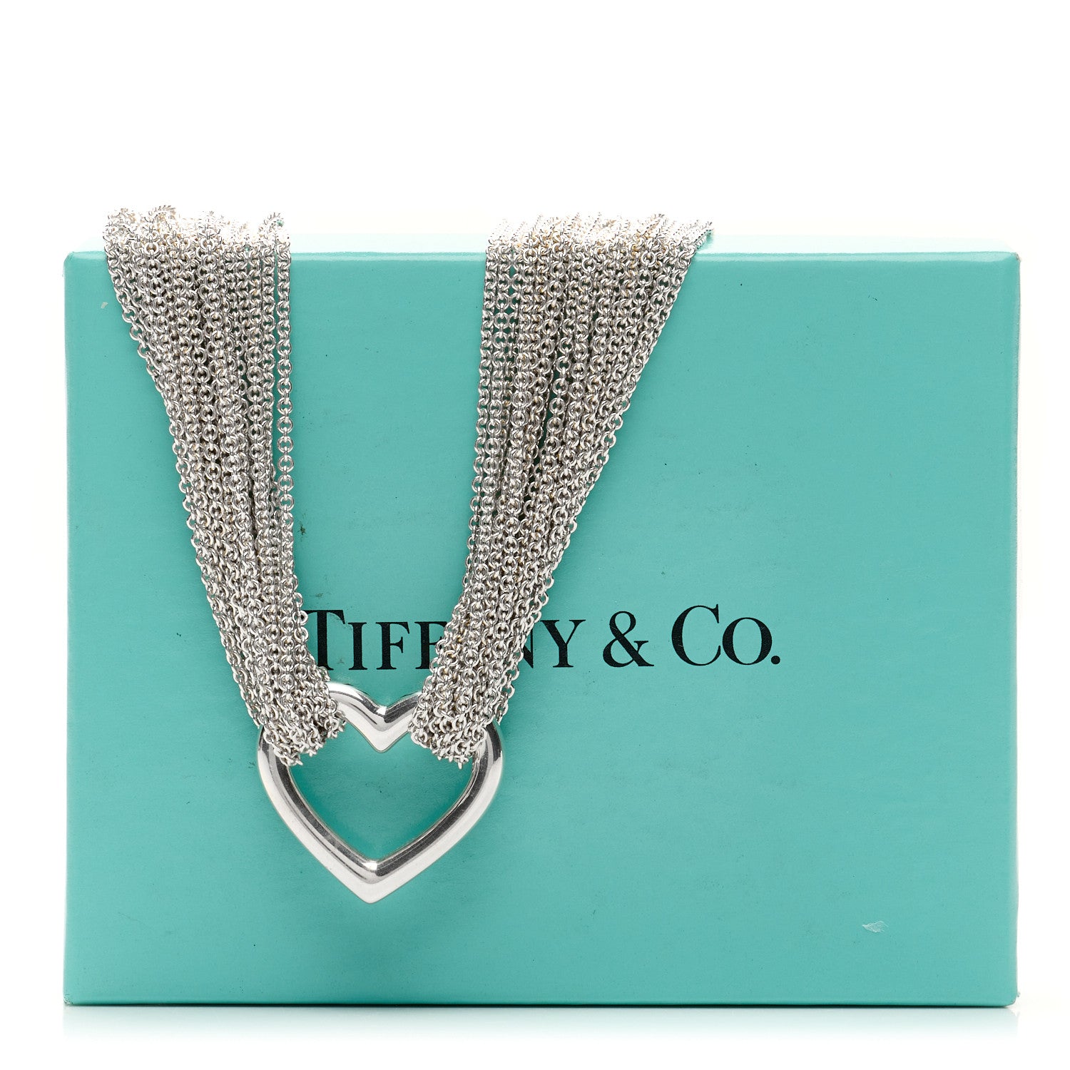 Tiffany Sterling Silver Heart Multi Chain Toggle Necklace 6 of 6