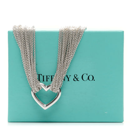 Tiffany Sterling Silver Heart Multi Chain Toggle Necklace 6 of 6