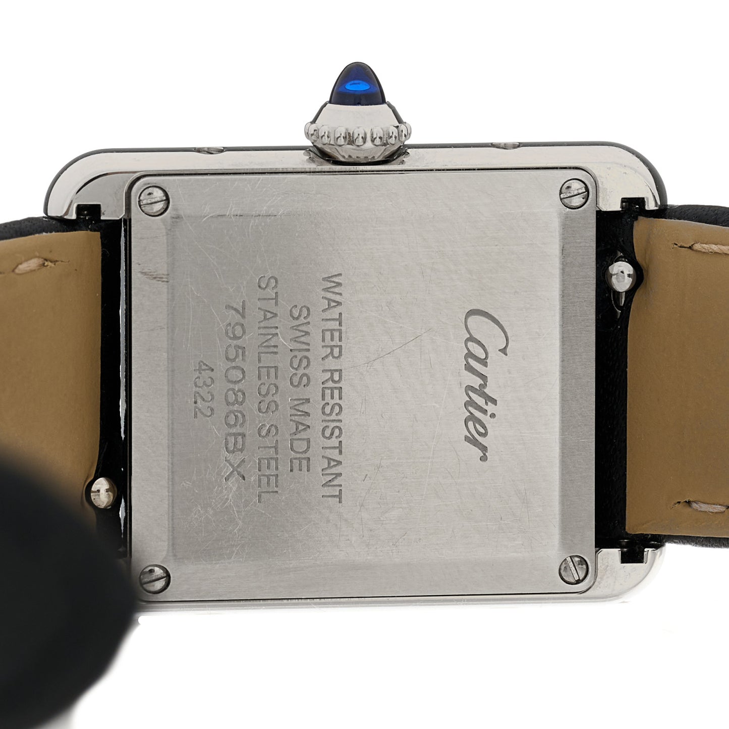Stainless Steel Calfskin 22mm Must de Cartier Tank Quartz Watch