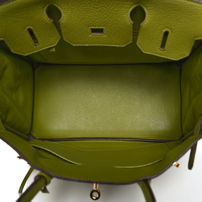 Hermes Chevre Mysore Birkin 30 Vert Anis 5 of 18